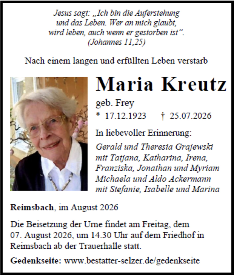 Todesanzeige_;aria_Kreutz
